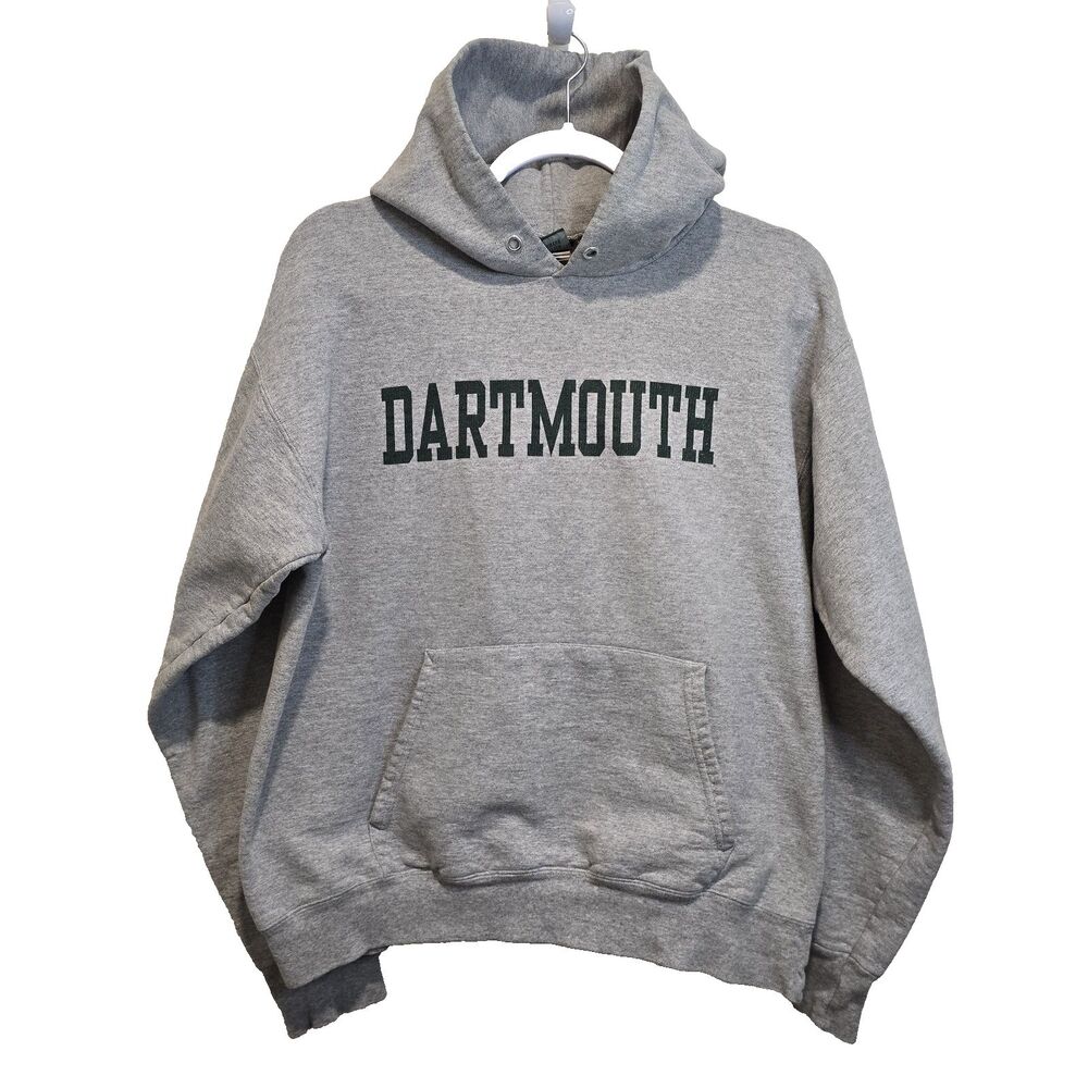 Ivysport Dartmouth College Hoodie Small Gray Heavyweight Pullover Big Green S